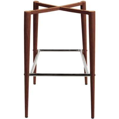 Walnut Metal Stool Frame